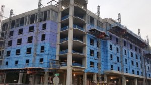 Cambria Hotel College Park, Maryland Full Blue Skin Wrap General Contractor Southern Management Corporation